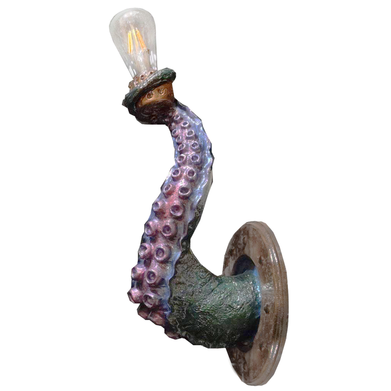 Бра Лиловый Осьминог Wall Lamp Lilac Octopus Лиловый Зеленый Коричневый винтаж в Перми | Loft Concept 