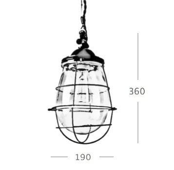 Подвесной светильник Glass Drop Cage Retro Color Light в Перми