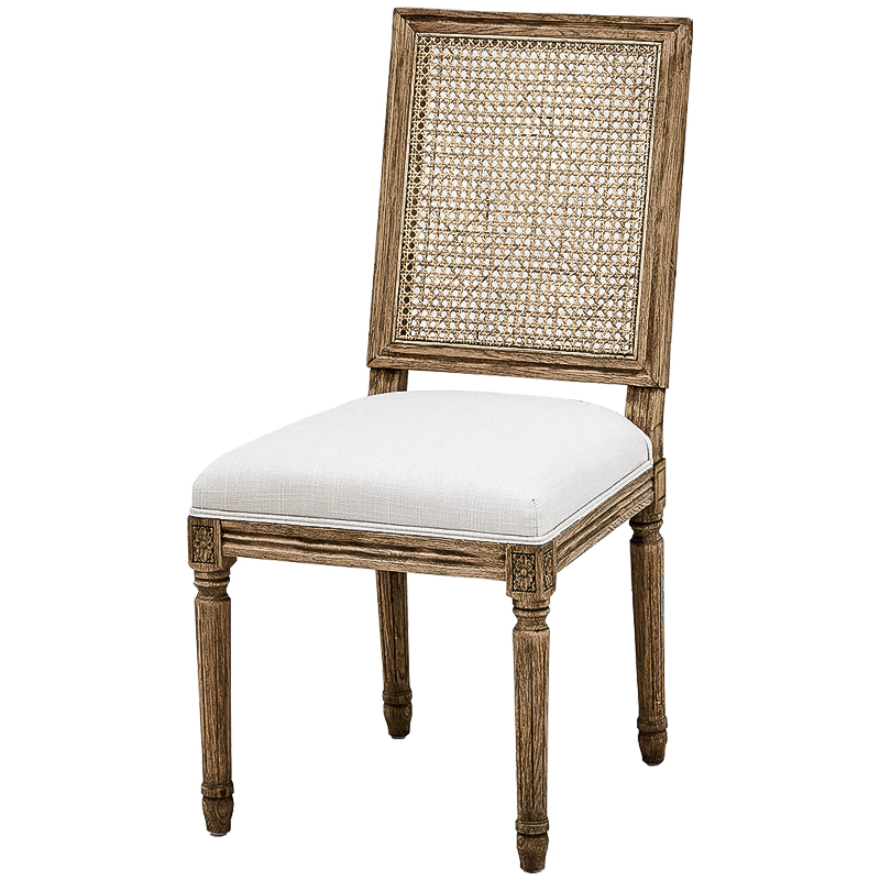 Стул French Provence Rattan Beige Stool Коричневый Бежевый в Перми | Loft Concept 