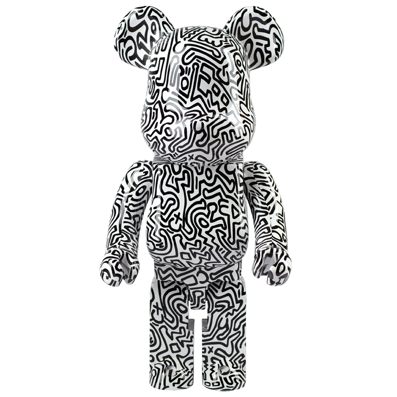 Статуэтка  Bearbrick Keith Haring Ver. 4 Черно-белый в Перми | Loft Concept 