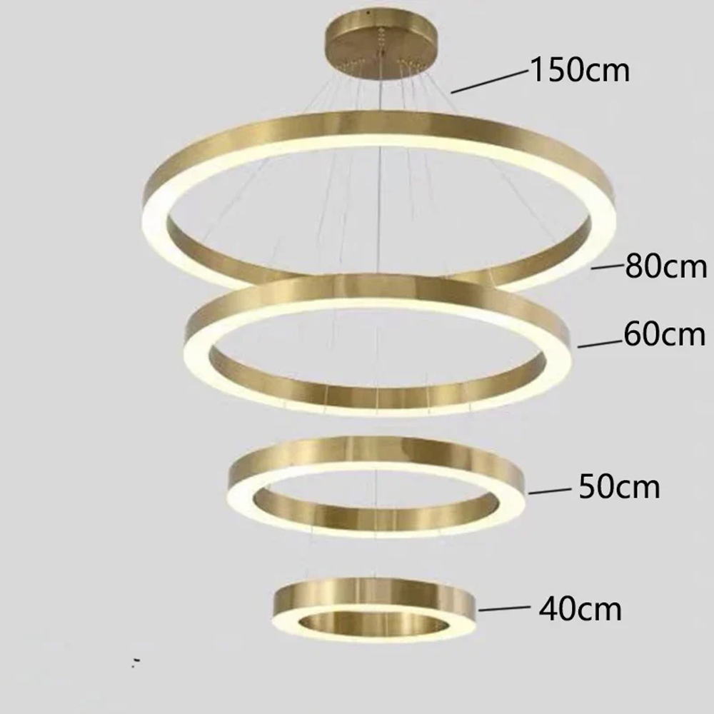 Люстра Light Ring Vertical Латунь в Перми