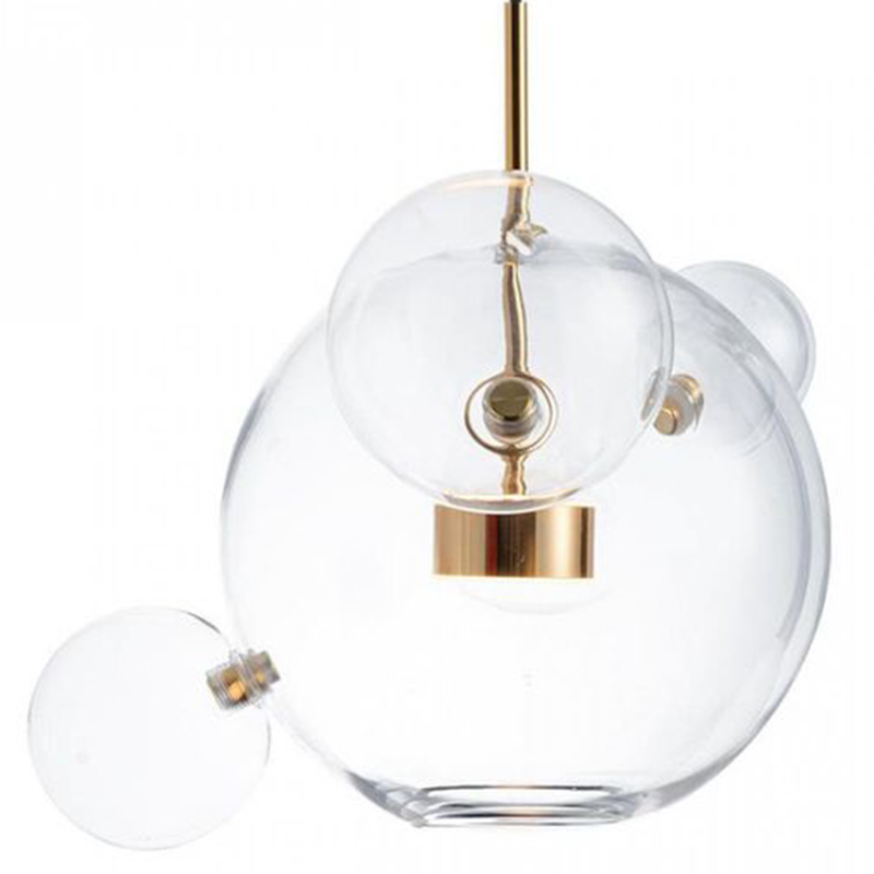 Подвесной Светильник Giopato & Coombes Bollr Pendant 4 BUBBLE LAMP золото Белый Золотой Прозрачное Стекло в Перми | Loft Concept 