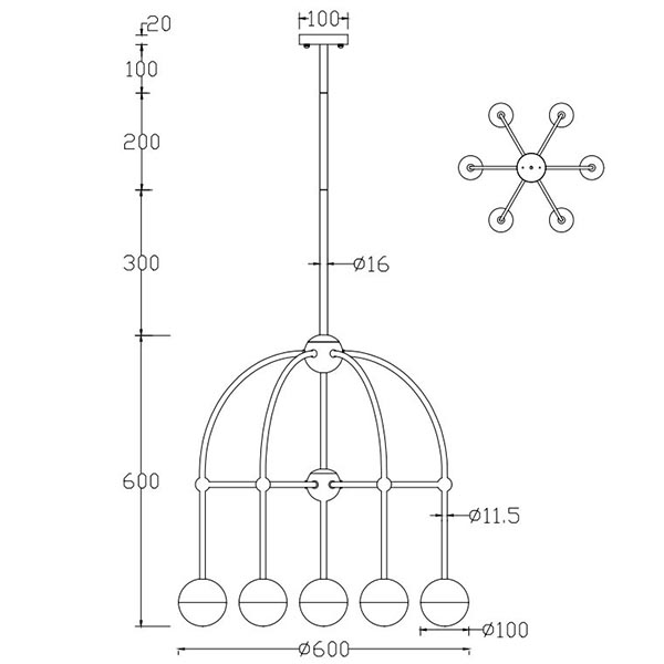 Люстра Heidy Bronze Chandelier 7 в Перми