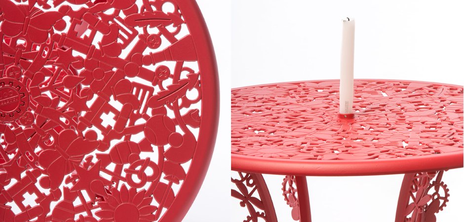 Обеденный стол Industry Collection ALUMINIUM TABLE – RED Обеденный стол Industry Collection ALUMINIUM TABLE – RED - Loft-Concept в Перми