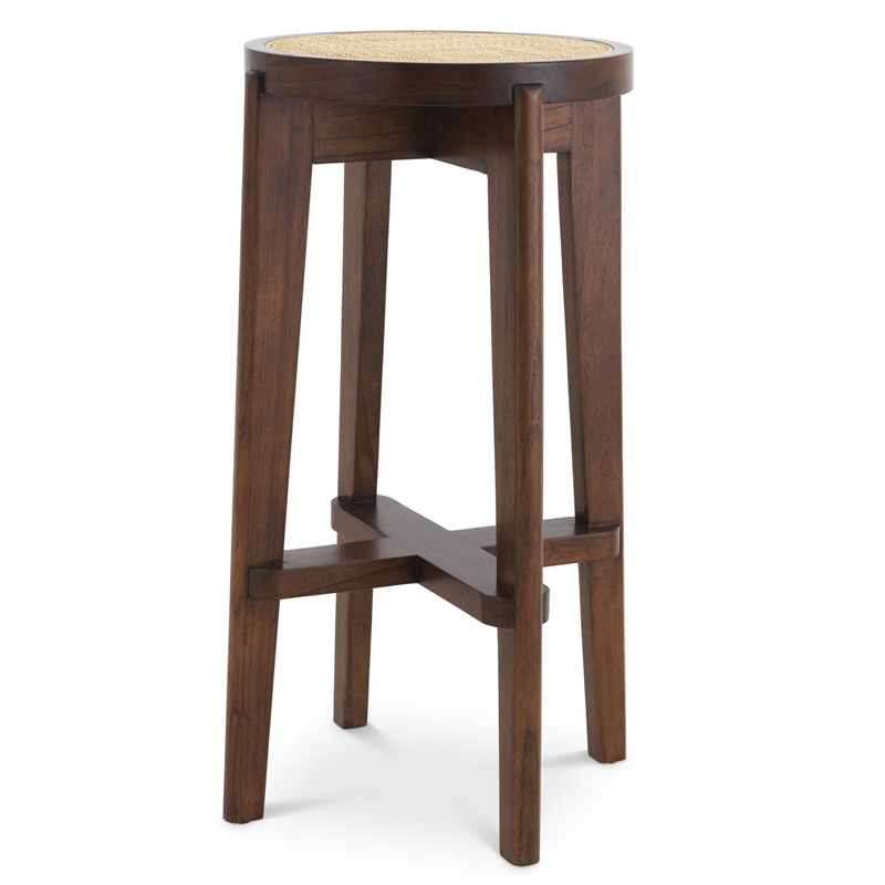 Барный стул Eichholtz Bar Stool Dareau brown Бежевый Коричневый в Перми | Loft Concept 