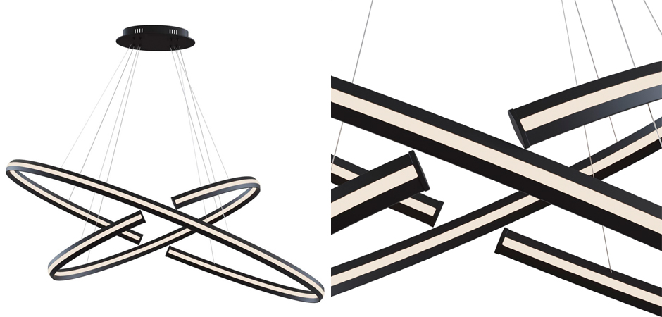 Люстра Half Ring Black & White Pendant M Люстра Half Ring Black & White Pendant M - Loft-Concept в Перми