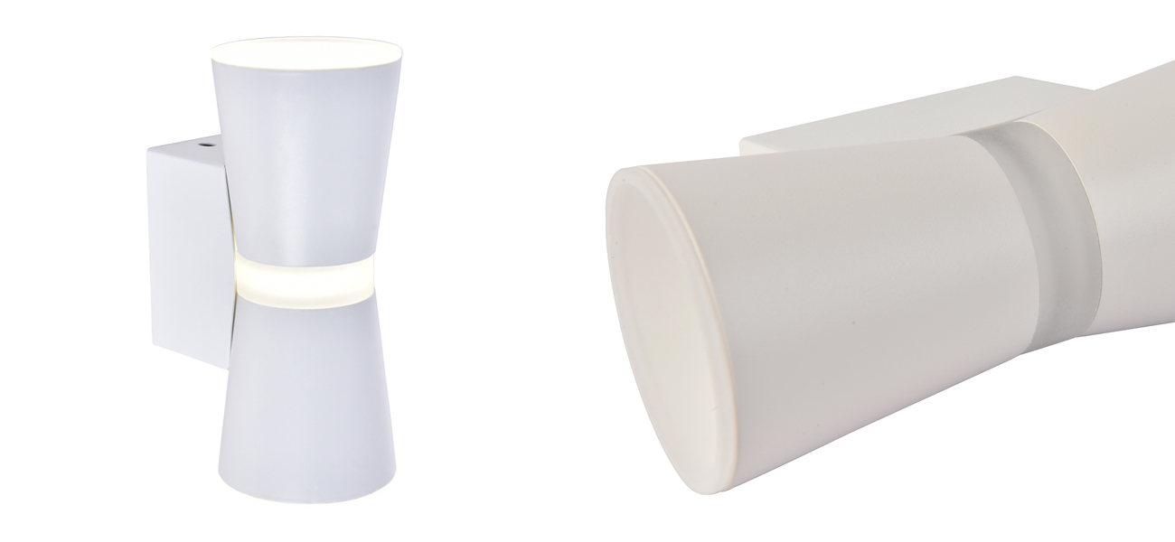 Белое матовое бра Hourglass Light - фото