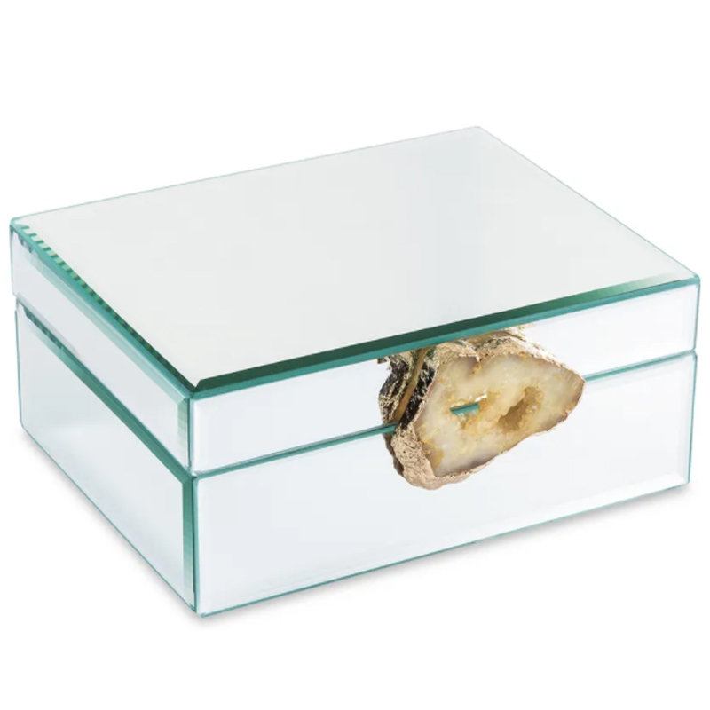 Шкатулка Glass Agate Box Зеркало Бежевый в Перми | Loft Concept 