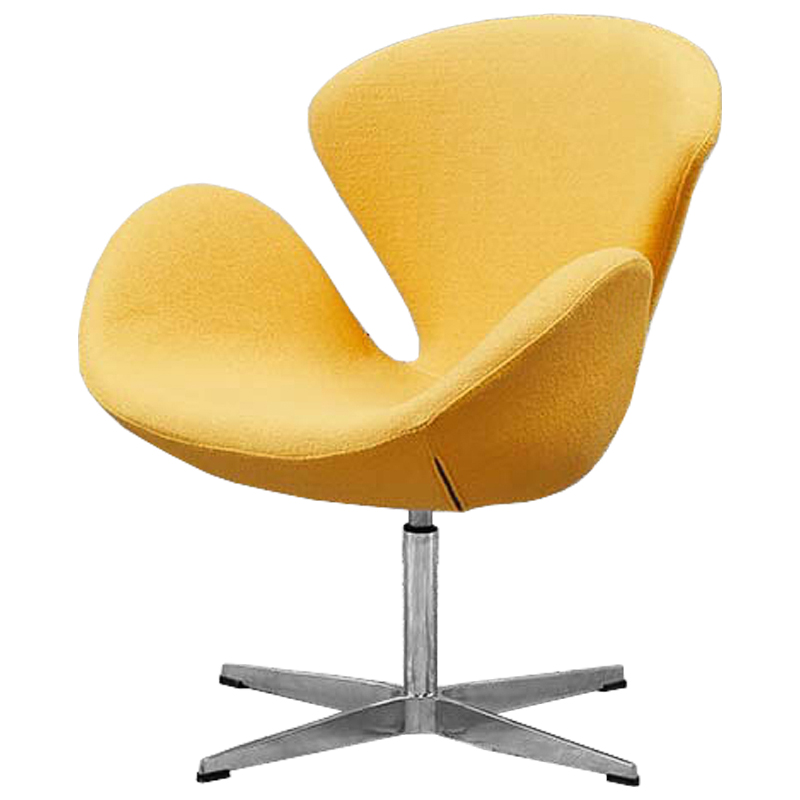 Кресло Swan Chair Yellow Желтый Хром в Перми | Loft Concept 