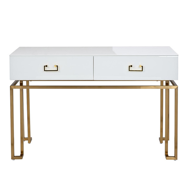 Консоль Magnum Console White Белый матовое золото в Перми | Loft Concept 