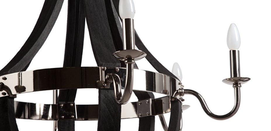 Люстра RH Wine Barrel chandelier Polished nickel Люстра RH Wine Barrel chandelier Polished nickel - Loft-Concept в Перми