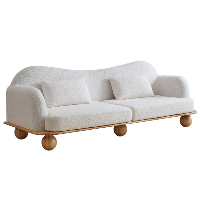 Диван Gould Wooden Forms Sofa Коричневый Белый в Перми | Loft Concept 