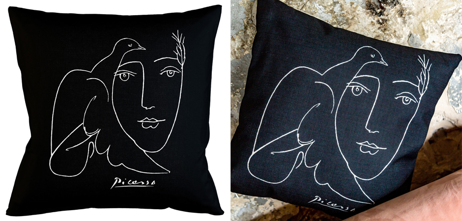 Декоративная подушка White Silhouette Dove Pillow Декоративная подушка White Silhouette Dove Pillow - Loft-Concept в Перми