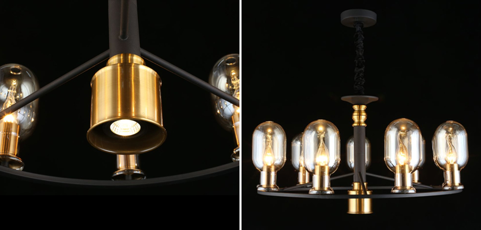 Люстра c овальными плафонами Champagne Glass - фото №1