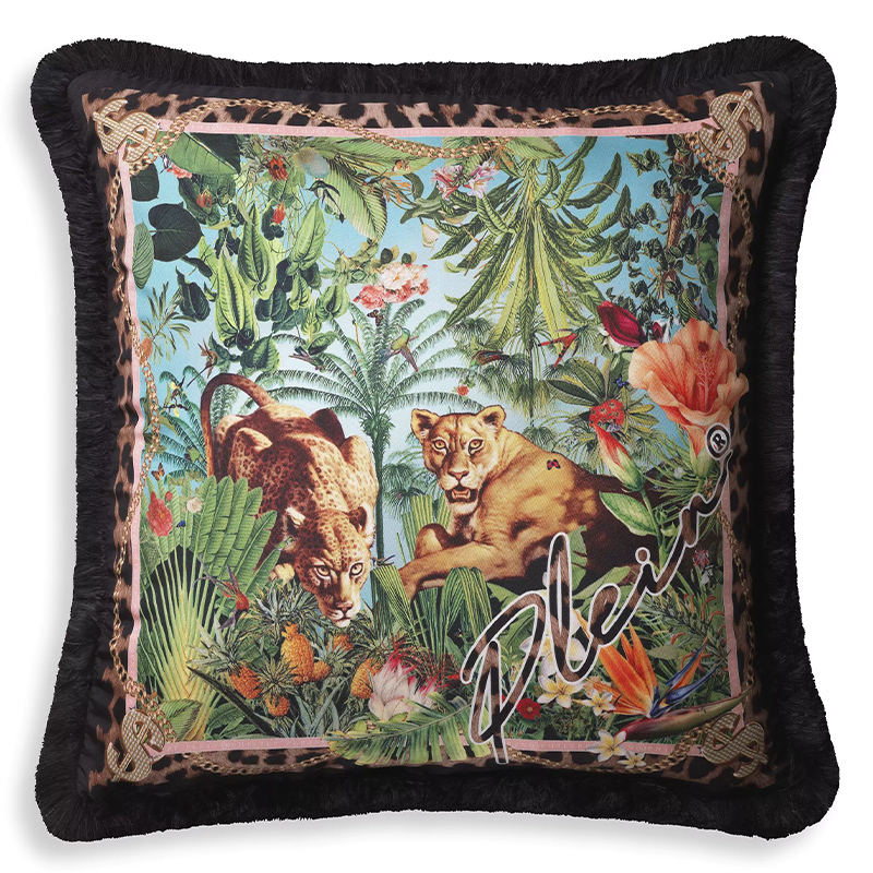 Подушка Philipp Plein Cushion Silk Exotic 50 x 50 Мульти в Перми | Loft Concept 