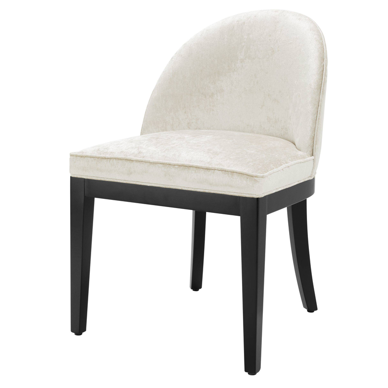 Стул Eichholtz Dining Chair Fallon Mirage off-white Белый Черный в Перми | Loft Concept 