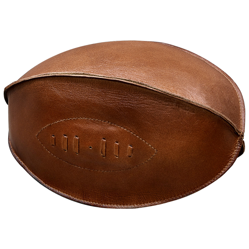 Аксессуар мяч для регби Leather Rugby Ball Коричневый в Перми | Loft Concept 