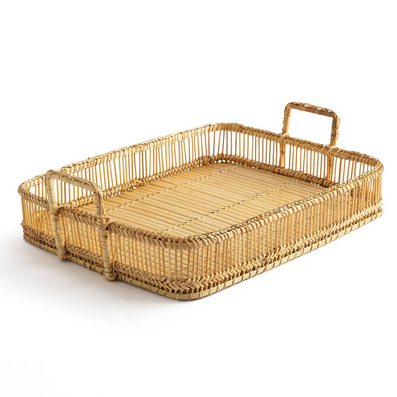 Поднос Wicker Bamboo Rattan Бежевый в Перми | Loft Concept 