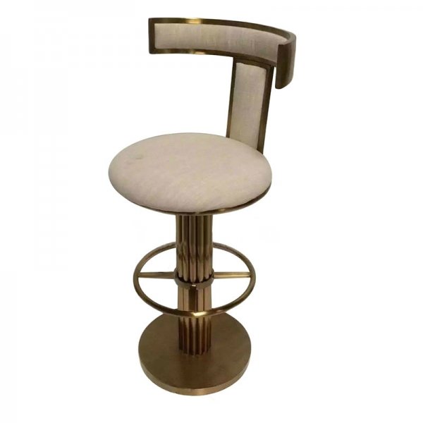 Барный стул Kelly Wearstler Marmont Bar Stool ivory ( слоновая кость ) Латунь в Перми | Loft Concept 