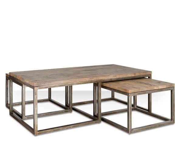 Журнальный стол Industrial Metal Rust Triple Table  в Перми | Loft Concept 