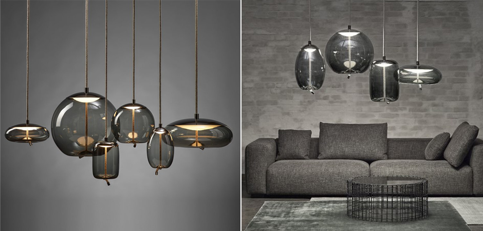 Подвесной светильник KNOT Small Gray glass Подвесной светильник KNOT Small Gray glass - Loft-Concept в Перми