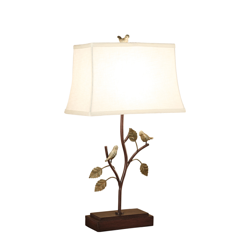 Настольная лампа Bird Talk Table lamp Белый Коричневый Латунь в Перми | Loft Concept 