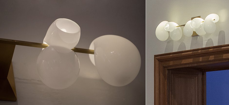 Бра White glass trap 5 Wall Lamp Бра White glass trap 5 Wall Lamp - Loft-Concept в Перми