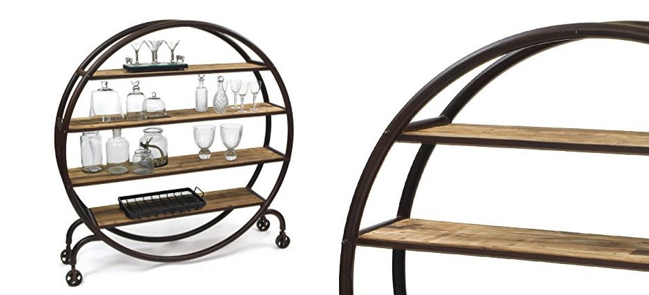 Стеллаж Industrial Metal Round Bookshelf Стеллаж Industrial Metal Round Bookshelf - Loft-Concept в Перми