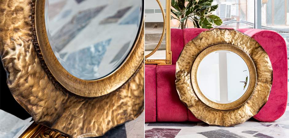 Зеркало Chlodio Aged Gold Mirror Зеркало Chlodio Aged Gold Mirror - Loft-Concept в Перми