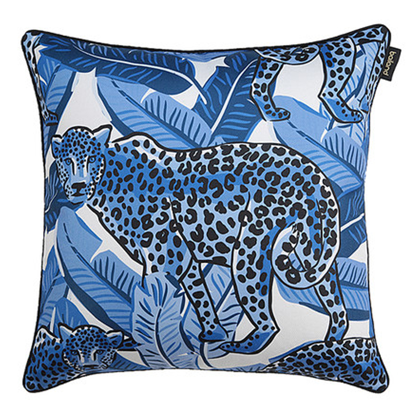 Подушка Pillow Indigo leopard Синий Белый в Перми | Loft Concept 