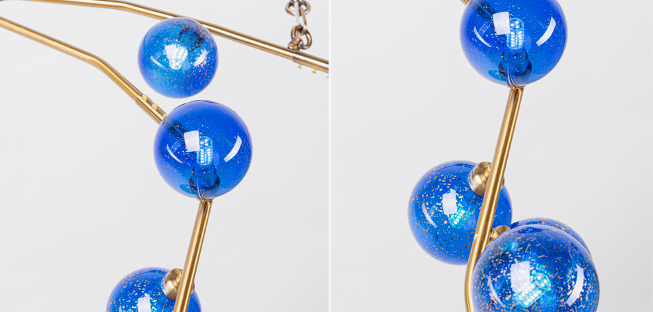 Люстра 8-GLOBE CHERRYBOMB CHANDELIER blue Люстра 8-GLOBE CHERRYBOMB CHANDELIER blue - Loft-Concept в Перми