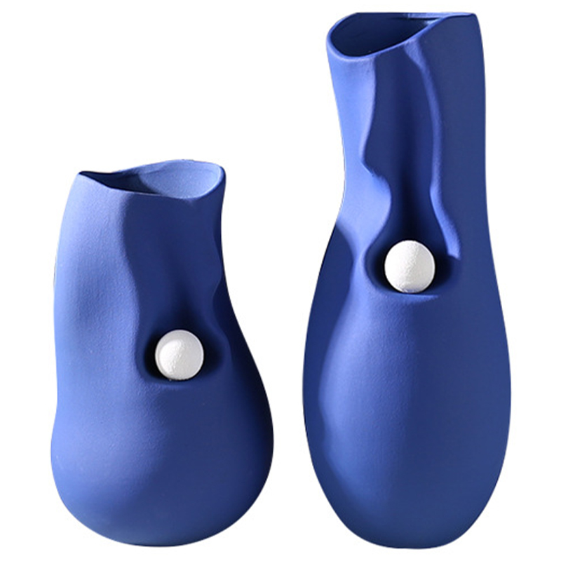 Ваза Molecule Collection Rhea Blue Vase Синий Белый в Перми | Loft Concept 