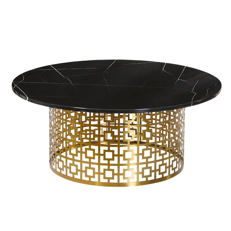 Кофейный стол Artesia Coffee Table Black Глянцевое золото Черный в Перми | Loft Concept 