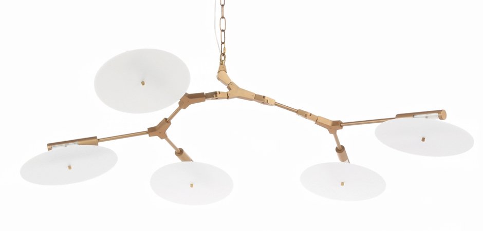 Люстра White Disc 5 ламп Люстра White Disc 5 ламп - Loft-Concept в Перми