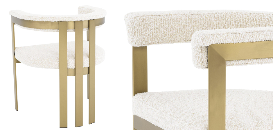 Стул Eichholtz Dining Chair Clubhouse boucle cream Стул Eichholtz Dining Chair Clubhouse boucle cream - Loft-Concept в Перми