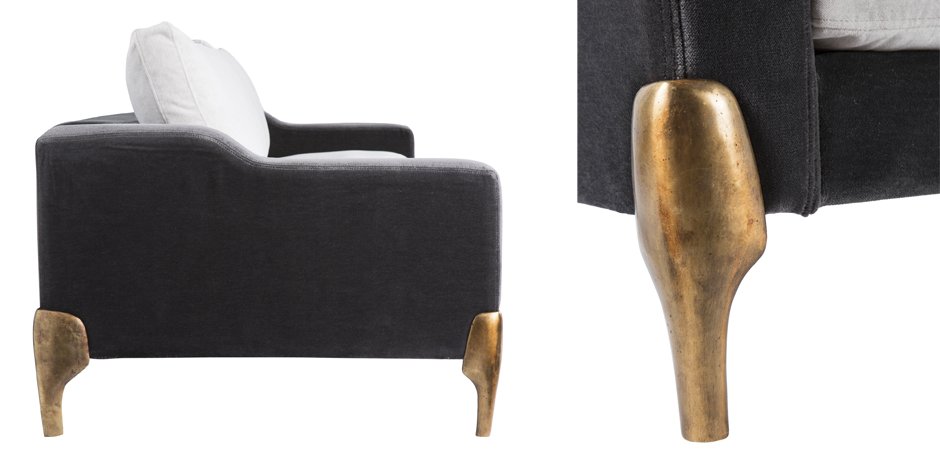 Диван Brass Legs Shovels Диван Brass Legs Shovels - Loft-Concept в Перми