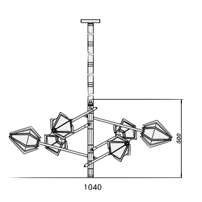 Люстра HARLOW Spoke Chandelier Gabriel Scott в Перми