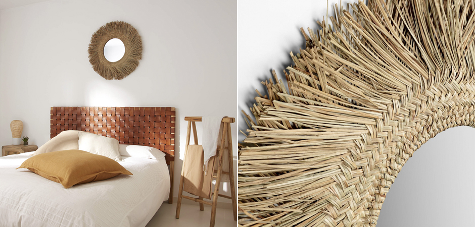 Зеркало сплетенное вручную Handmade Mirror Light Safari Зеркало сплетенное вручную Handmade Mirror Light Safari - Loft-Concept в Перми
