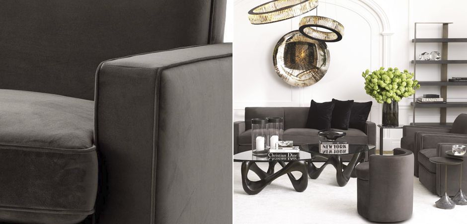 Диван Eichholtz Sofa Edmond grey Диван Eichholtz Sofa Edmond grey - Loft-Concept в Перми