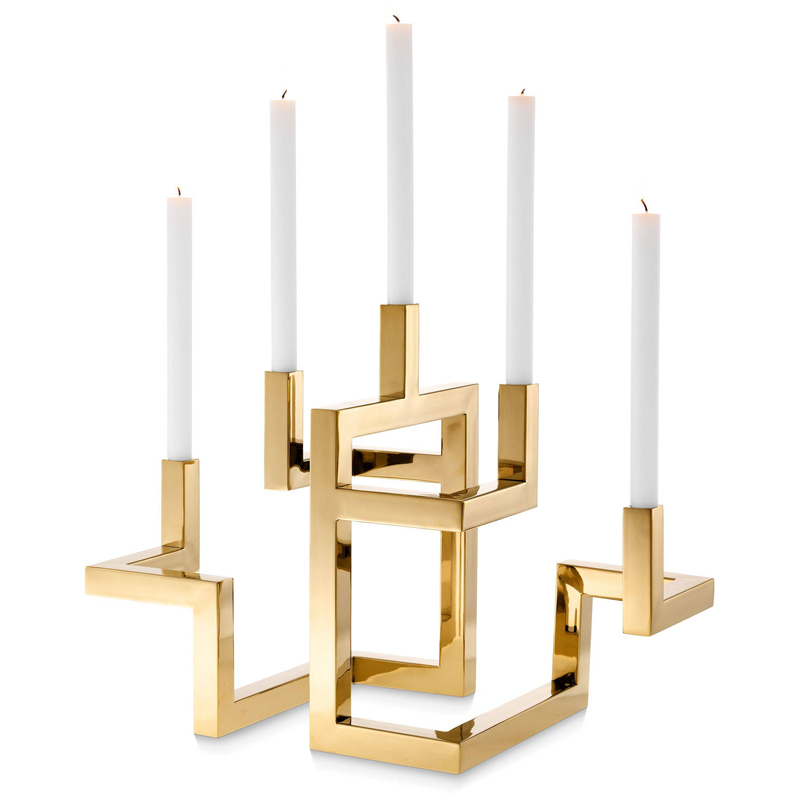 Подсвечник Eichholtz Candle Holder Skyline Латунь в Перми | Loft Concept 