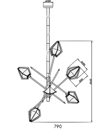 Люстра HARLOW Small Chandelier Gabriel Scott в Перми