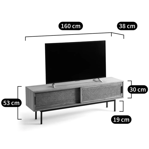 ТВ-тумба с плетеным декором Tate Wicker TV Stand в Перми