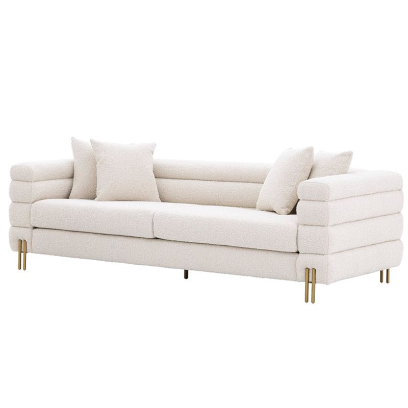 Диван Sofa York boucle cream Кремовый Латунь в Перми | Loft Concept 