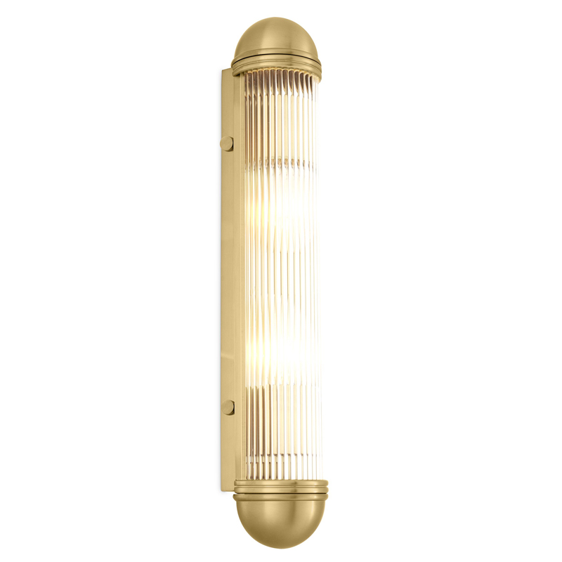 Бра Eichholtz Wall Lamp Auburn Brass Латунь Античная полированная Прозрачный в Перми | Loft Concept 