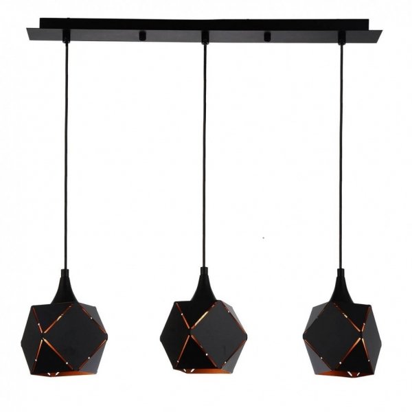 Подвесной светильник Volume Square Pendant 3 Черный в Перми | Loft Concept 