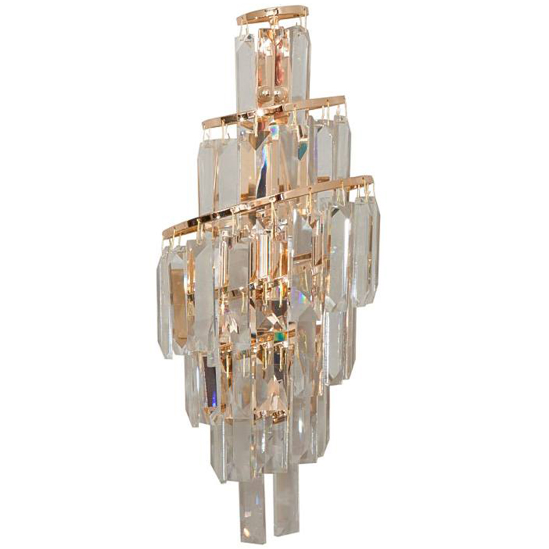 Бра Odeon Cascade Wall Lamp Gold 38 Прозрачное Стекло Золотой в Перми | Loft Concept 