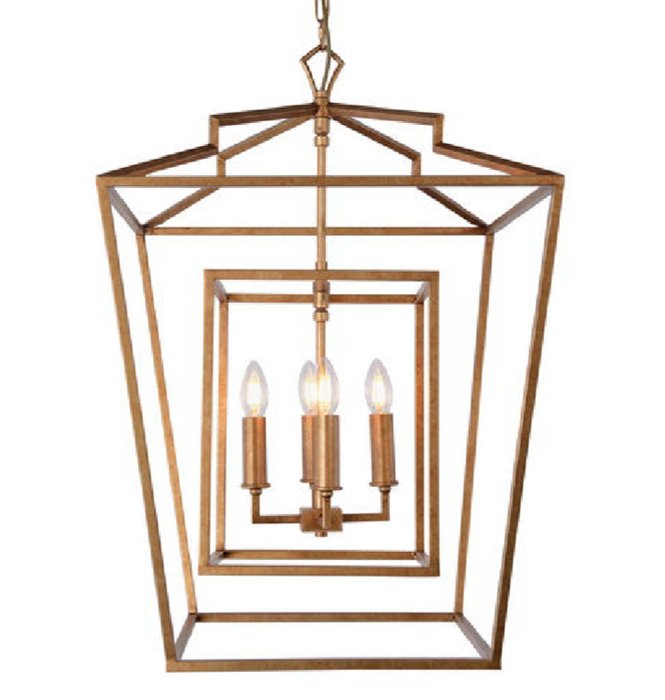 Подвесные светильники Darlana Lantern Chandelier Золотой в Перми | Loft Concept 