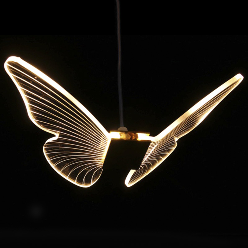 Butterfly Pendant Lamp D Глянцевое золото Прозрачный в Перми | Loft Concept 