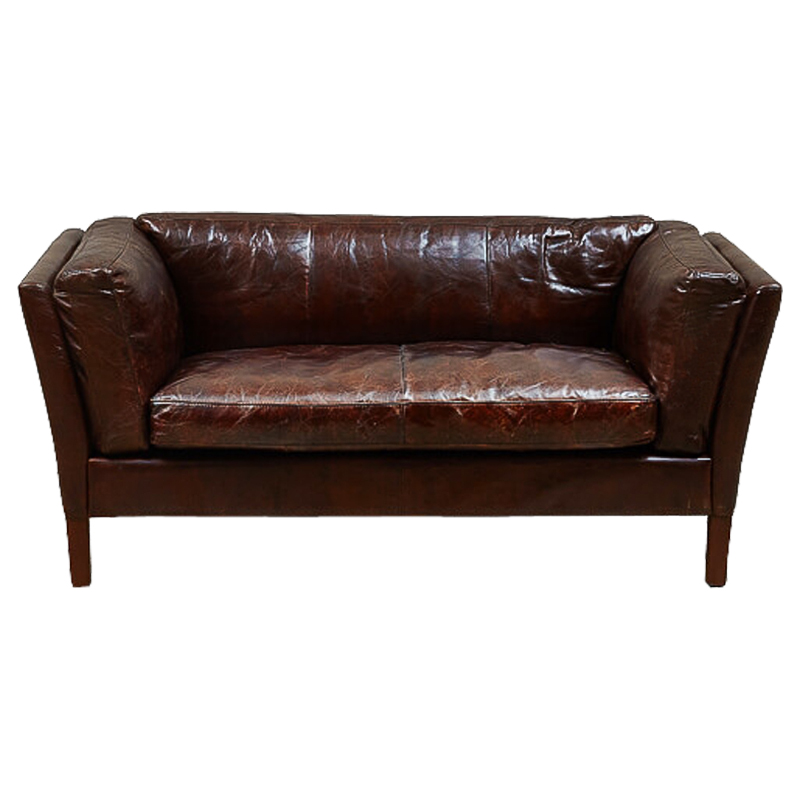 Диван RH SORENSEN Sofa Brown leather double Коричневый в Перми | Loft Concept 