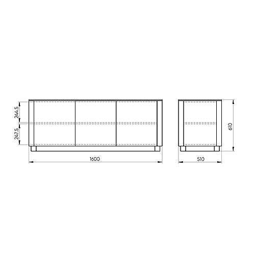 Тумба молочного цвета с 3-мя дверцами Tammi  в Перми